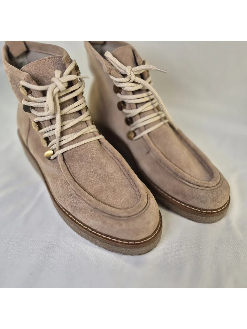 Boden Mens 41 Gowrie Truffle Lace up Suede Desert Ankle Boots